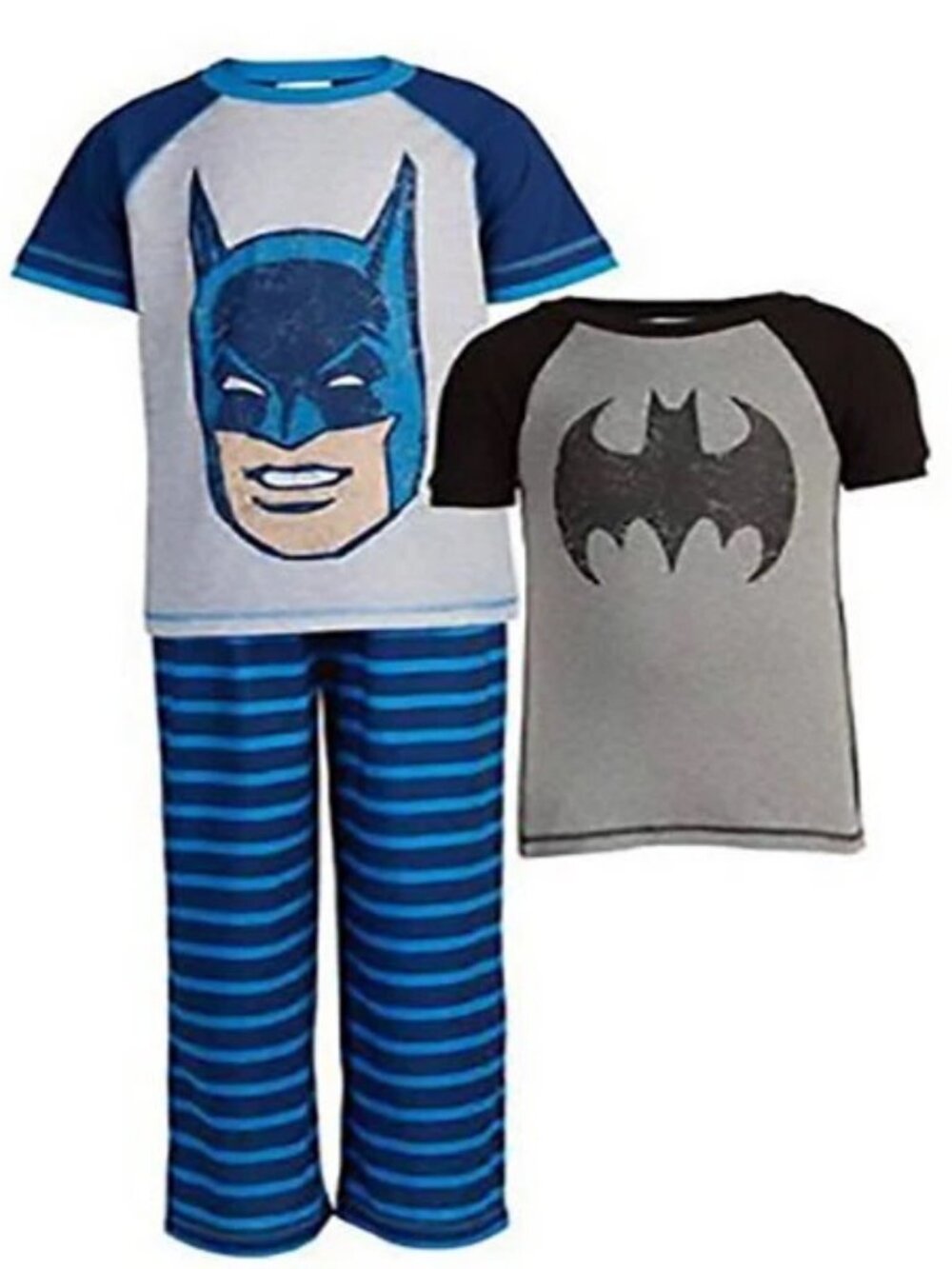 DC Comic Batman Little Boys' 3 Piece Sleepwear Set, BATMAN (BLUE)